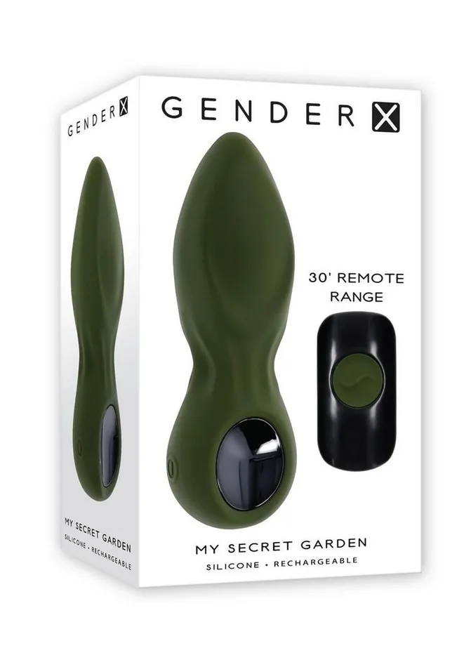 Gender X Male Sex Toys Gender X My Secret Garden Rechargeable Silicone Anal Plug with Remote