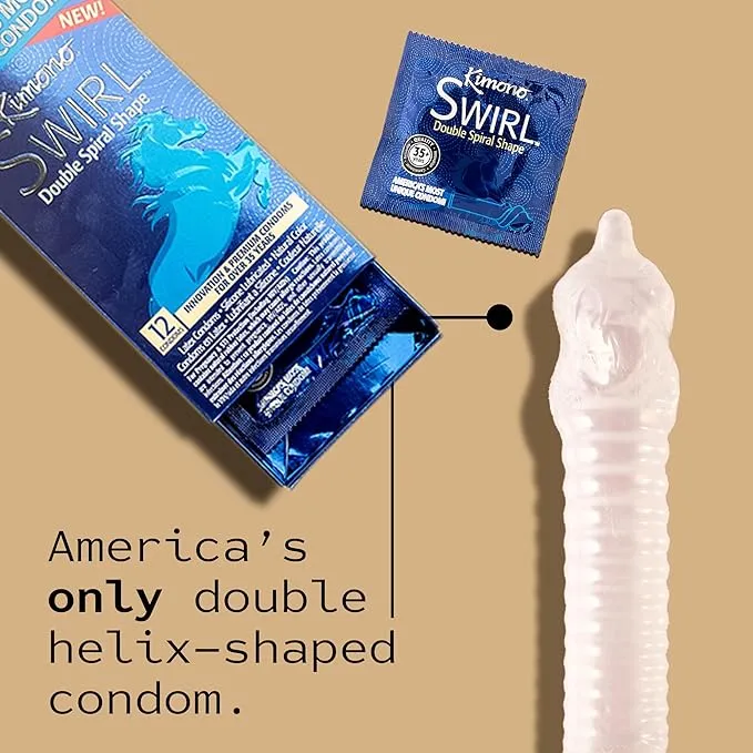 Kimono Swirl Condom Mayer Laboratories Vibrators