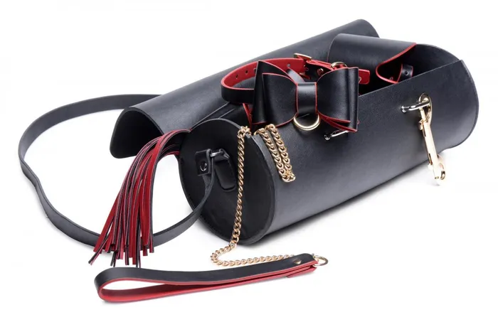 Black and Red Bow Bondage Set with Carry Case Master Series Restraints