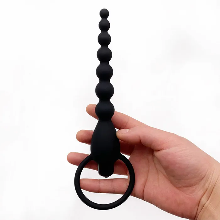Leto Male Sex Toys Leto Zyler 10Mode Vibrating Flexible Silicone Anal Beads