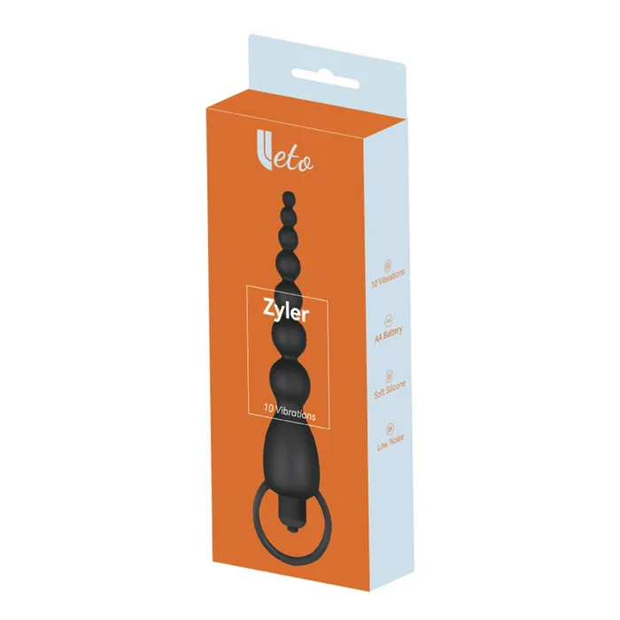 Leto Male Sex Toys Leto Zyler 10Mode Vibrating Flexible Silicone Anal Beads