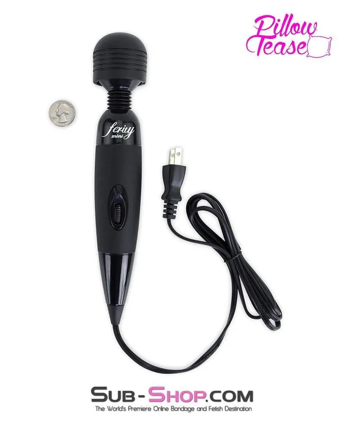 7139M Black Fairy Mini Wand Massager LAST CHANCE Final Closeout Moonwell Vibrators