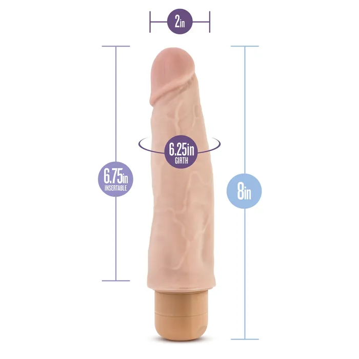 Female Sex Toys Blush Novelties Dr Skins Realistic 8Inch Waterproof Vibrator for Fun Bath Time Adventures