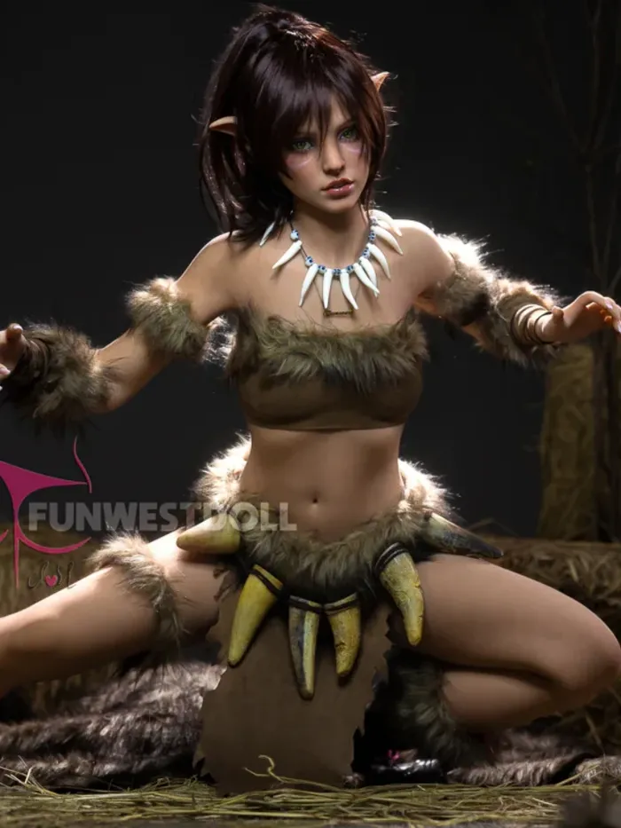 Male Sex Toys Funwest Doll F2225159cm37kg A Cup Fantasy Kylie Cosplay Elf Alien Anime TPE Sex DollFun West Doll